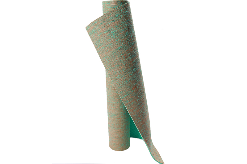 Groene jute 6 mm dikte antislip PVC yogamat