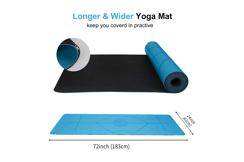 Gezonde blauwe PU-rubber yogamat