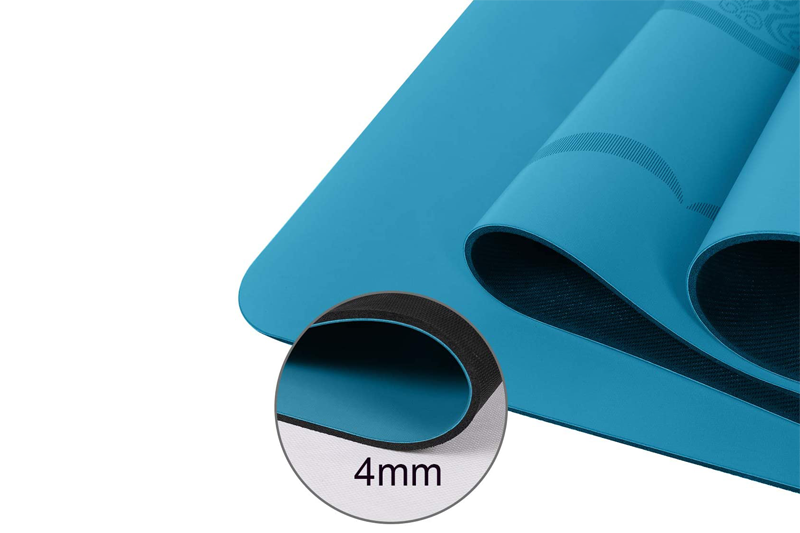 Gezonde blauwe PU-rubber yogamat