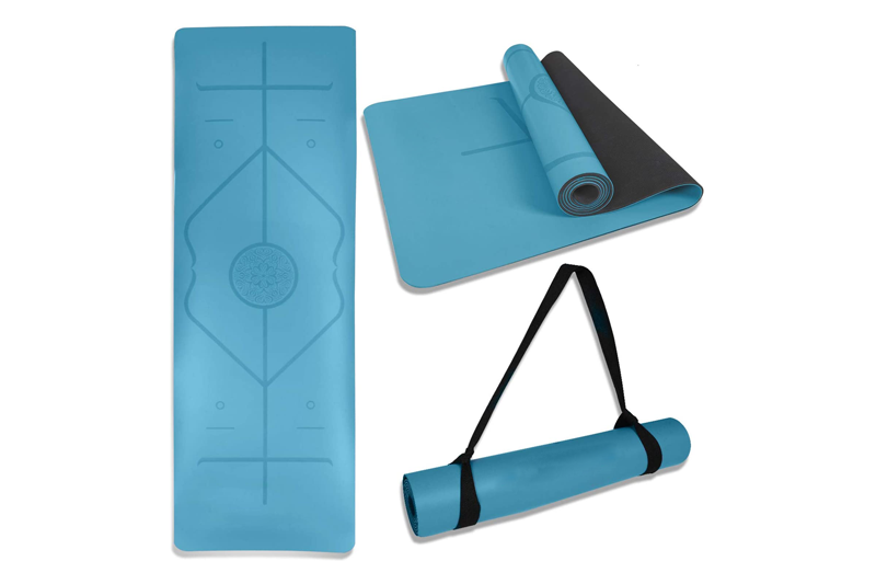 Gezonde blauwe PU-rubber yogamat