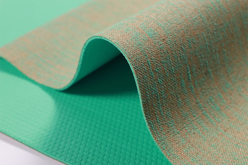 Groene jute 6 mm dikte antislip PVC yogamat