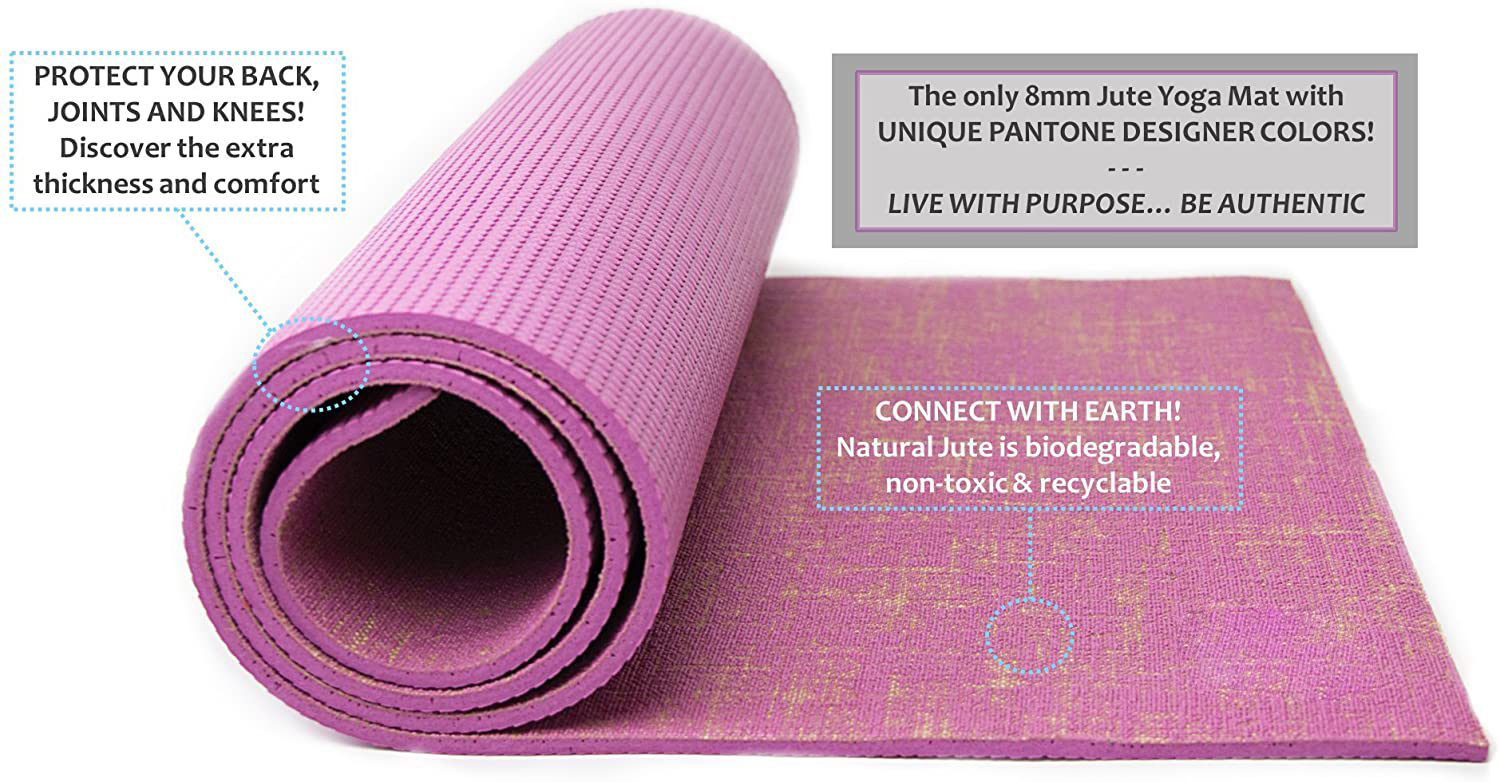 Natuurlijke organische jute pvc yogamat