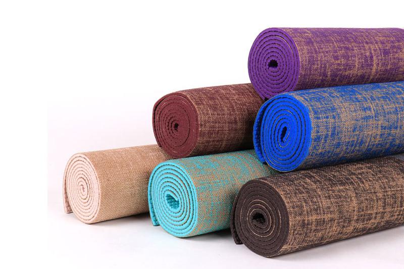 Hot Selling Fitness Niet-giftig Custom Logo Kids Jute PVC Yoga Mat