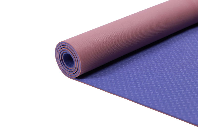 Antislip paars/roze TPE yogamat