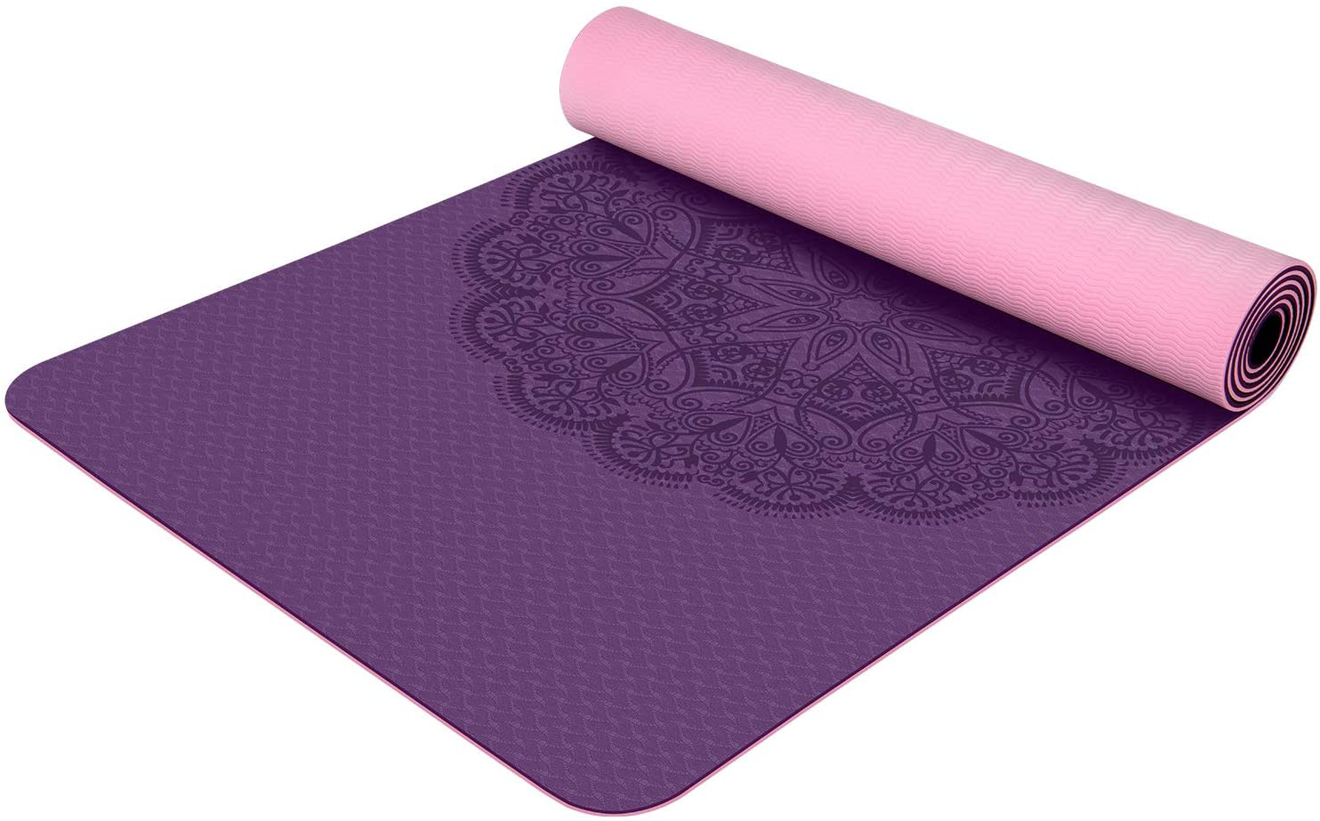 Dubbellaagse tweekleurige antislip TPE-schuimfitness Eco-vriendelijke yogamat