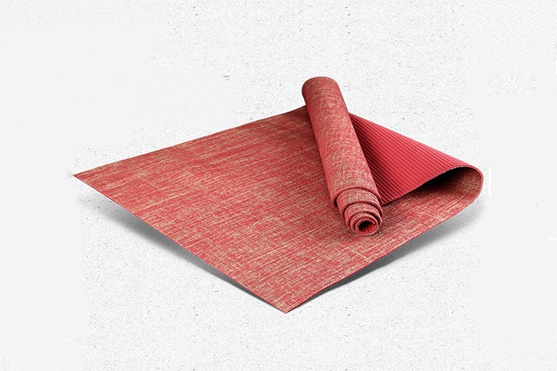 Milieuvriendelijke extra dikke jute PVC yogamat