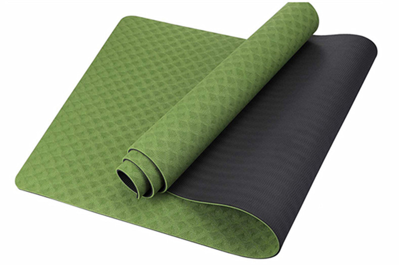 Handige groene yogamat gratis riem